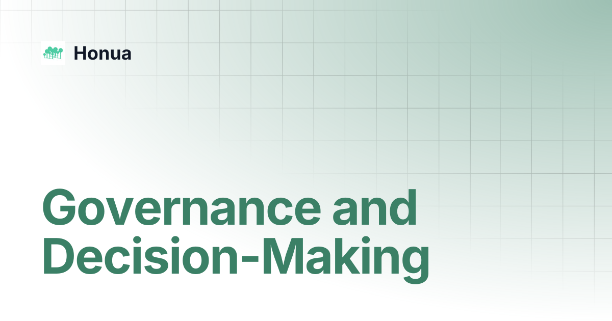 Image result for Governance and Decision-Making | Honua